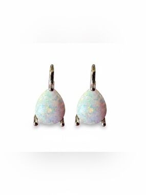 Sterling Silver Opal Drop Earrings